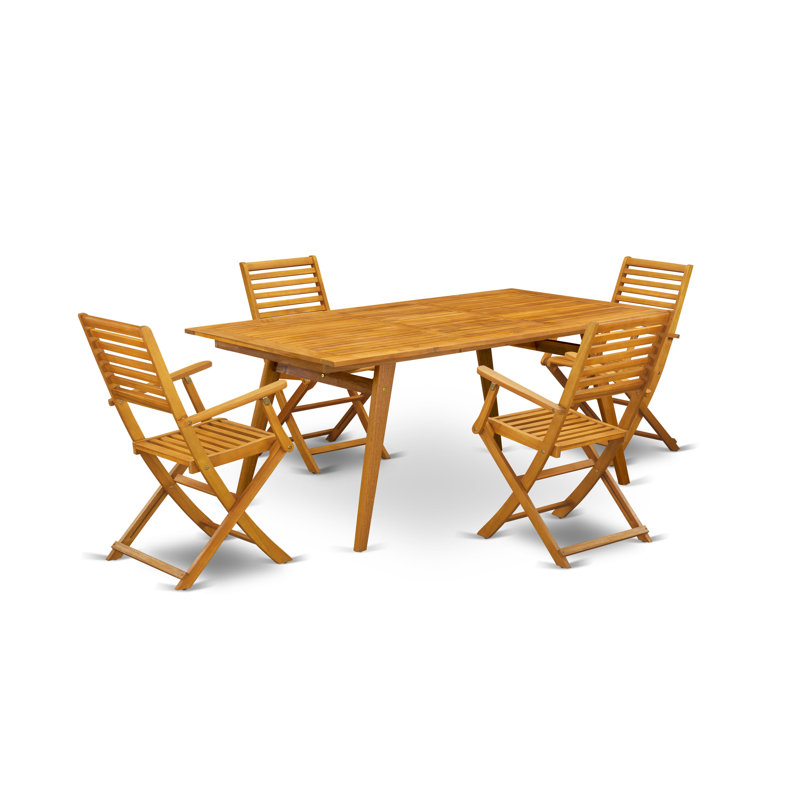 Oliver East West Furniture DEBS5CANA 5Pc Outdoor Dining Table